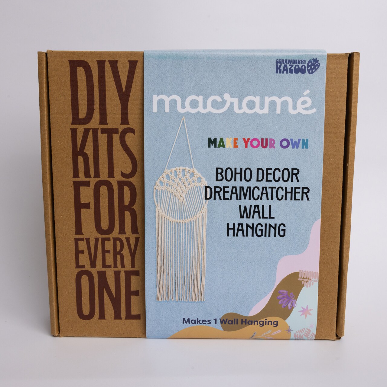 DIY Macramé Dreamcatcher Wall Hanging Kit – Boho Decor with Cotton Cord & Metal Hoop